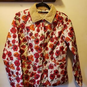 Barbour poppy print sport coat